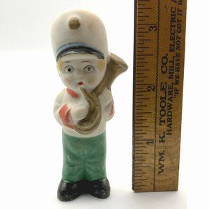 Rare Vintage Tuba Player Figure, Bone China JAPAN